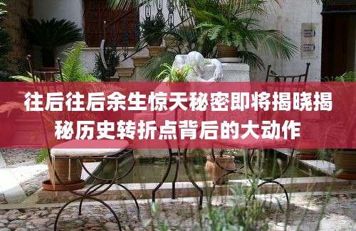 往后往后余生惊天秘密即将揭晓揭秘历史转折点背后的大动作