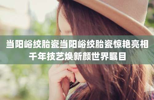 当阳峪绞胎瓷当阳峪绞胎瓷惊艳亮相千年技艺焕新颜世界瞩目