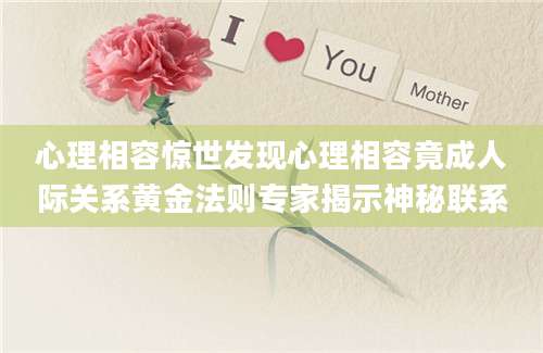 心理相容惊世发现心理相容竟成人际关系黄金法则专家揭示神秘联系