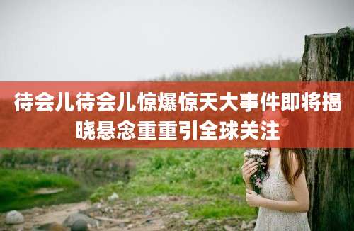 待会儿待会儿惊爆惊天大事件即将揭晓悬念重重引全球关注