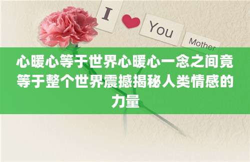 心暖心等于世界心暖心一念之间竟等于整个世界震撼揭秘人类情感的力量