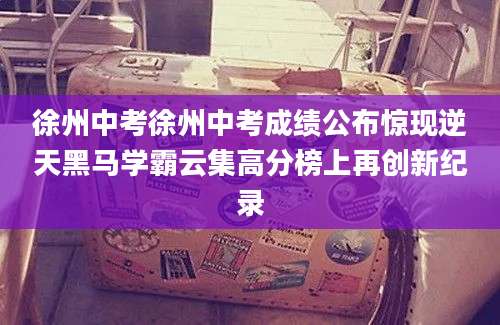 徐州中考徐州中考成绩公布惊现逆天黑马学霸云集高分榜上再创新纪录