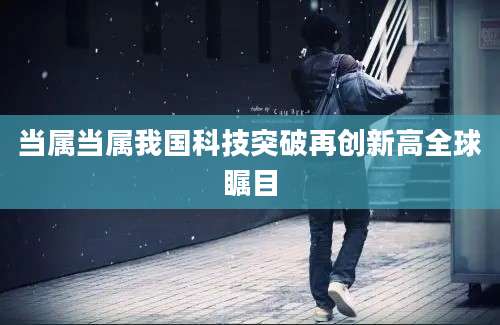 当属当属我国科技突破再创新高全球瞩目