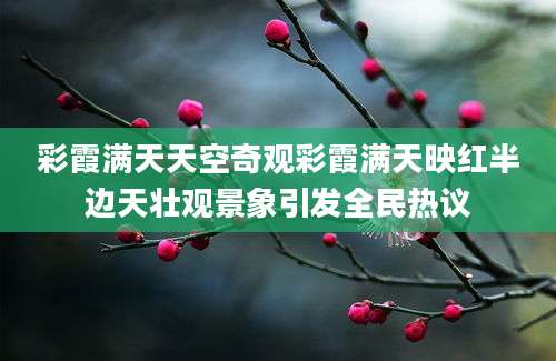 彩霞满天天空奇观彩霞满天映红半边天壮观景象引发全民热议