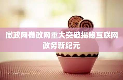 微政网微政网重大突破揭秘互联网政务新纪元