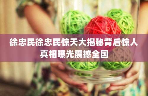 徐忠民徐忠民惊天大揭秘背后惊人真相曝光震撼全国