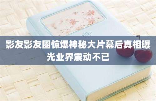 影友影友圈惊爆神秘大片幕后真相曝光业界震动不已