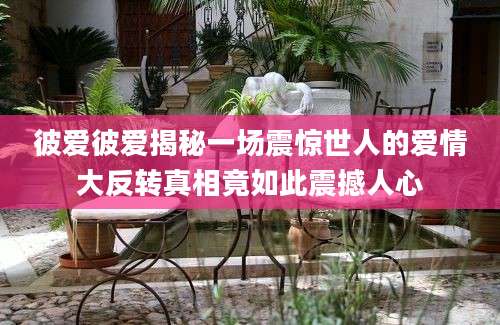 彼爱彼爱揭秘一场震惊世人的爱情大反转真相竟如此震撼人心