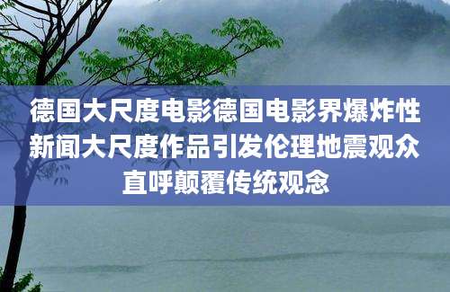 德国大尺度电影德国电影界爆炸性新闻大尺度作品引发伦理地震观众直呼颠覆传统观念