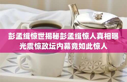 彭孟缉惊世揭秘彭孟缉惊人真相曝光震惊政坛内幕竟如此惊人
