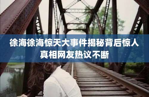 徐海徐海惊天大事件揭秘背后惊人真相网友热议不断