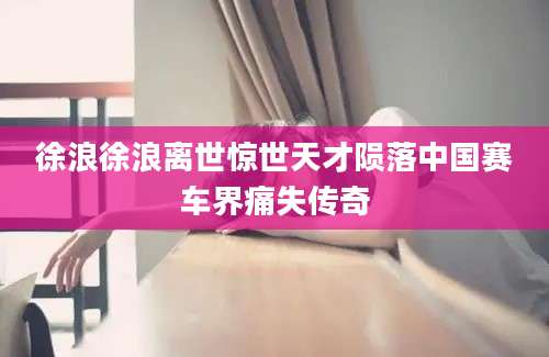 徐浪徐浪离世惊世天才陨落中国赛车界痛失传奇