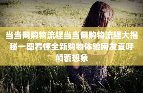 当当网购物流程当当网购物流程大揭秘一图看懂全新购物体验网友直呼颠覆想象