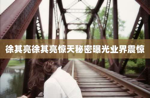 徐其亮徐其亮惊天秘密曝光业界震惊