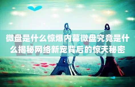 微盘是什么惊爆内幕微盘究竟是什么揭秘网络新宠背后的惊天秘密