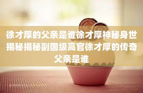 徐才厚的父亲是谁徐才厚神秘身世揭秘揭秘副国级高官徐才厚的传奇父亲是谁