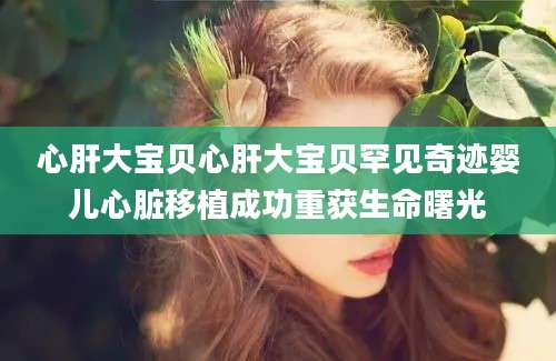 心肝大宝贝心肝大宝贝罕见奇迹婴儿心脏移植成功重获生命曙光