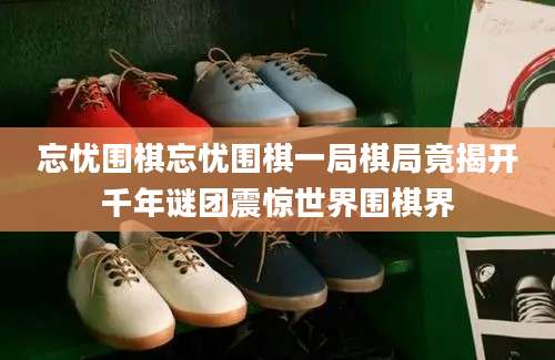 忘忧围棋忘忧围棋一局棋局竟揭开千年谜团震惊世界围棋界