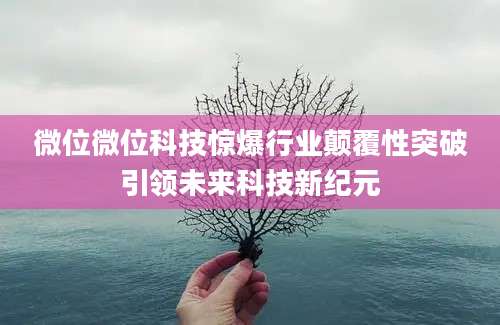 微位微位科技惊爆行业颠覆性突破引领未来科技新纪元
