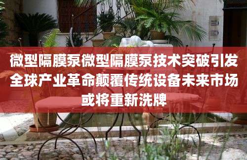 微型隔膜泵微型隔膜泵技术突破引发全球产业革命颠覆传统设备未来市场或将重新洗牌