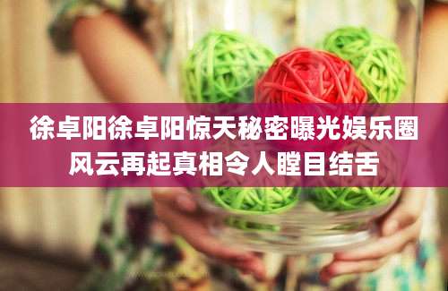 徐卓阳徐卓阳惊天秘密曝光娱乐圈风云再起真相令人瞠目结舌