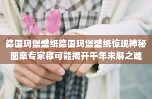 德国玛堡壁纸德国玛堡壁纸惊现神秘图案专家称可能揭开千年未解之谜