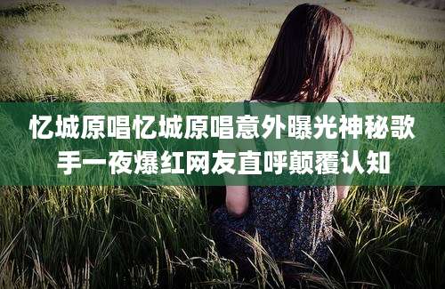 忆城原唱忆城原唱意外曝光神秘歌手一夜爆红网友直呼颠覆认知