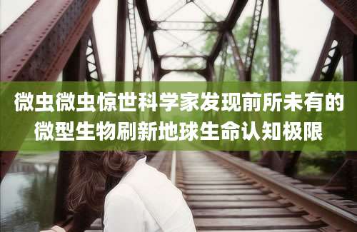 微虫微虫惊世科学家发现前所未有的微型生物刷新地球生命认知极限
