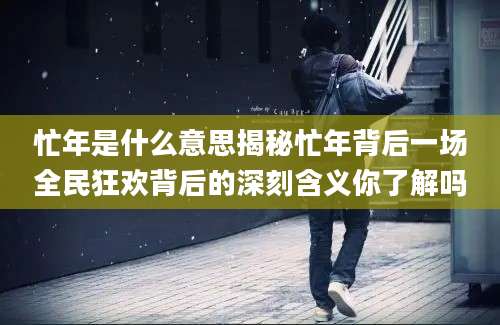 忙年是什么意思揭秘忙年背后一场全民狂欢背后的深刻含义你了解吗