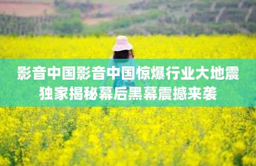 影音中国影音中国惊爆行业大地震独家揭秘幕后黑幕震撼来袭