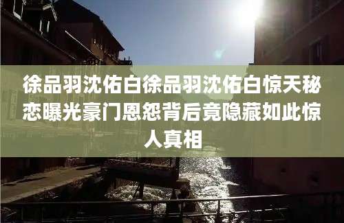 徐品羽沈佑白徐品羽沈佑白惊天秘恋曝光豪门恩怨背后竟隐藏如此惊人真相