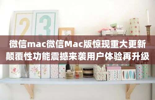 微信mac微信Mac版惊现重大更新颠覆性功能震撼来袭用户体验再升级