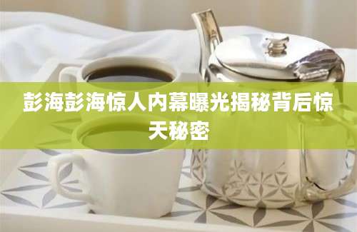 彭海彭海惊人内幕曝光揭秘背后惊天秘密